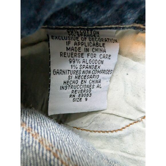 VTG 90s l.e.i. Chelsea Low Rise Bootcut Flair Raw Hem Jeans Y2K Grunge - Picture 7 of 8